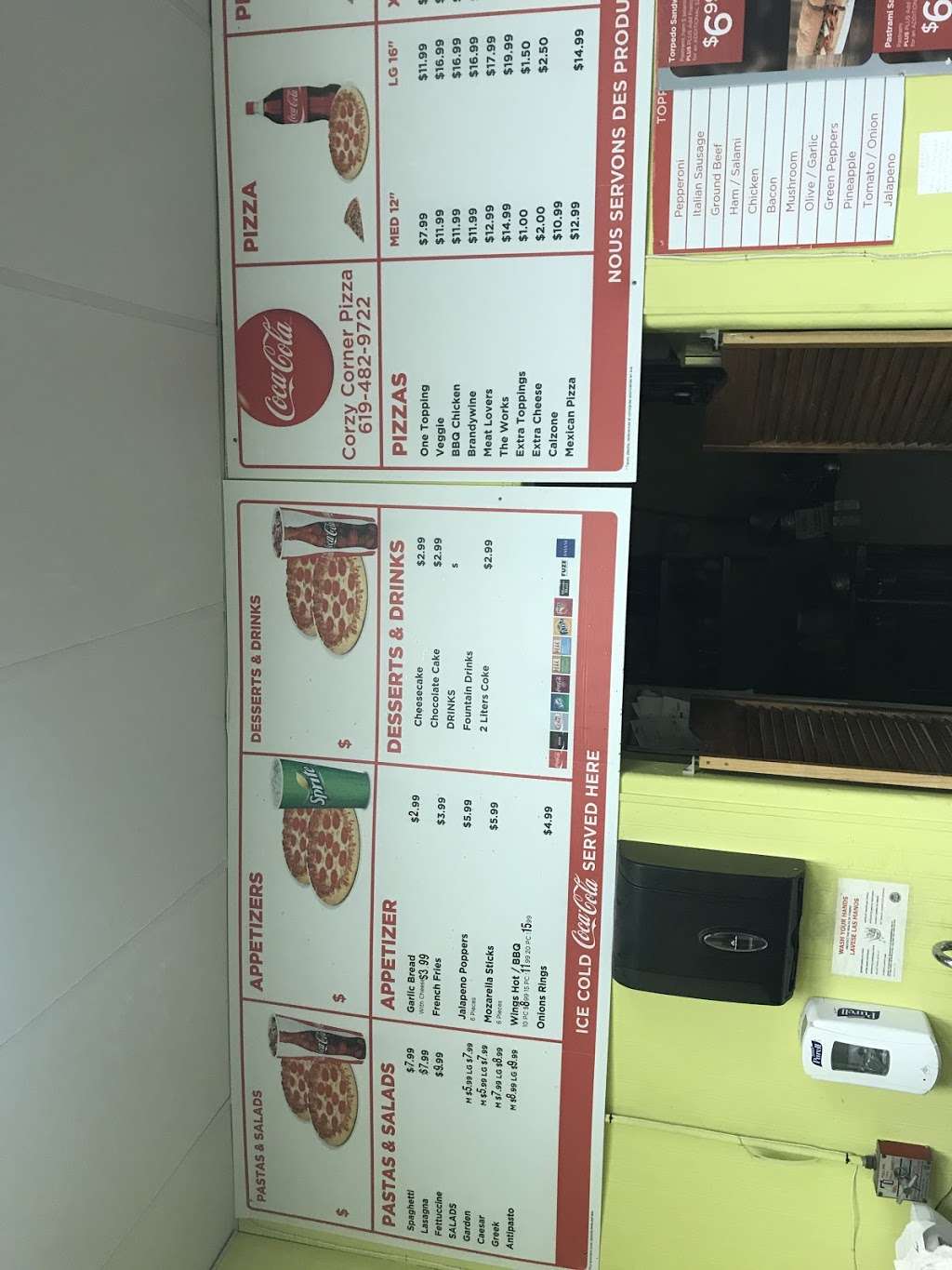 Corzy Corner Pizza | 1655 Brandywine Ave, Chula Vista, CA 91911, USA | Phone: (619) 482-9722