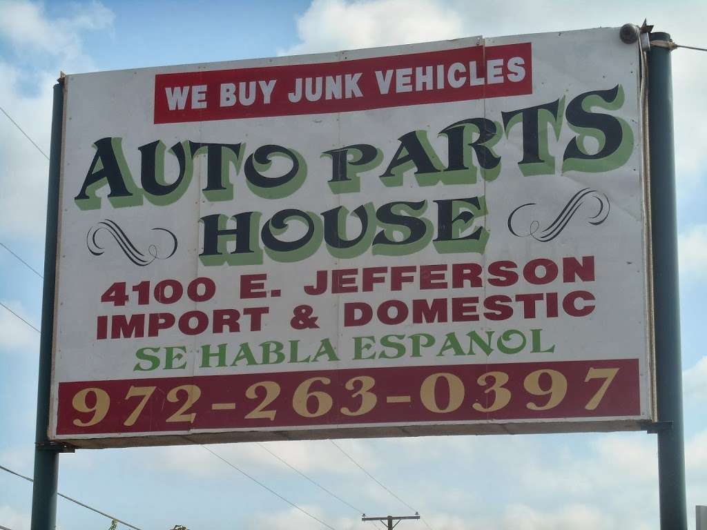 Auto Parts House | 4100 E Jefferson St, Grand Prairie, TX 75051, USA | Phone: (972) 263-0397