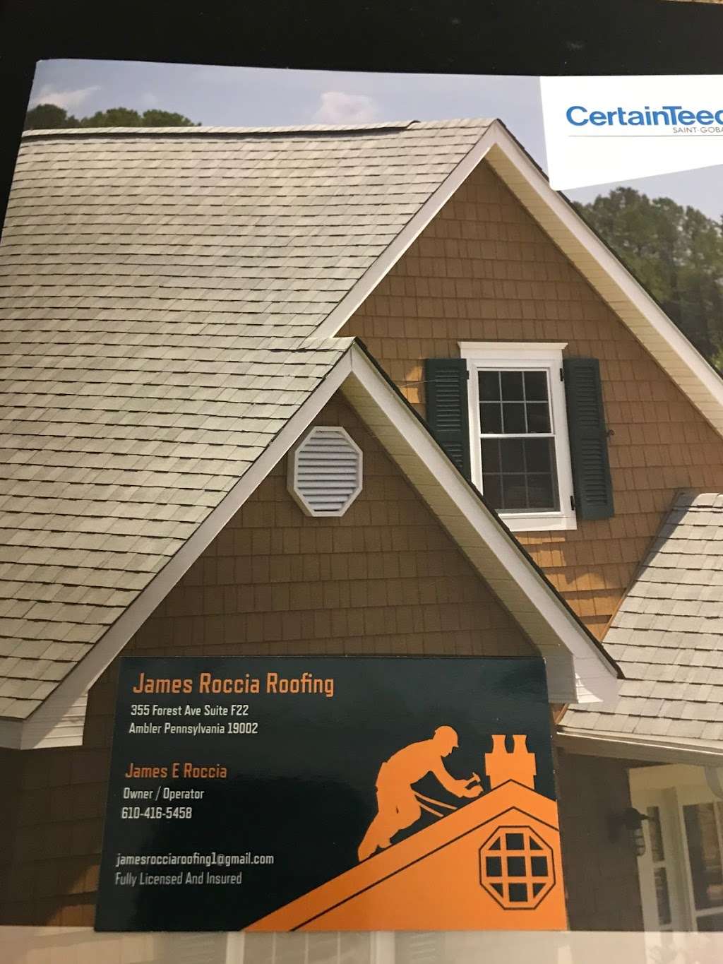 James Roccia Roofing | 355 Forest Ave, Ambler, PA 19002, USA | Phone: (610) 416-5458