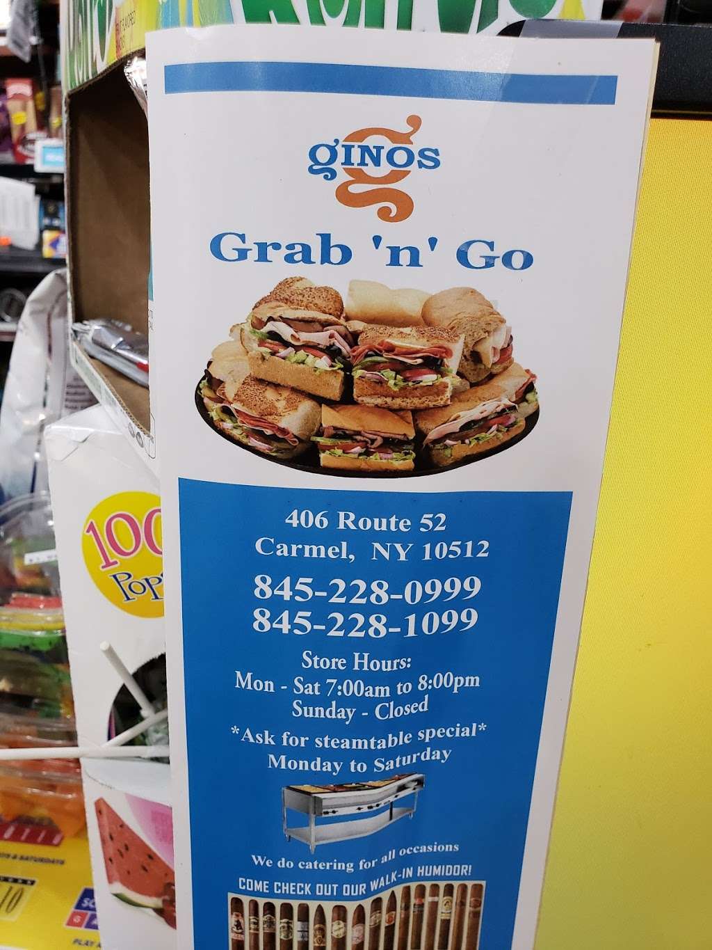 Ginos Grab And Go | 405-401, NY-52, Carmel Hamlet, NY 10512 | Phone: (845) 228-0999