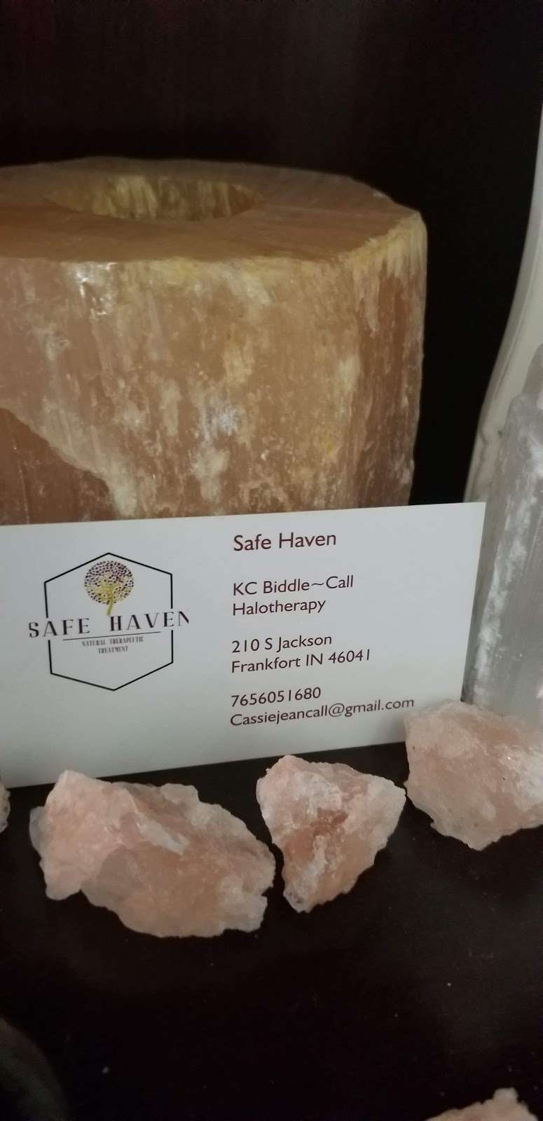 Safe Haven salt caves | 210 S Jackson St, Frankfort, IN 46041, USA | Phone: (765) 605-1680