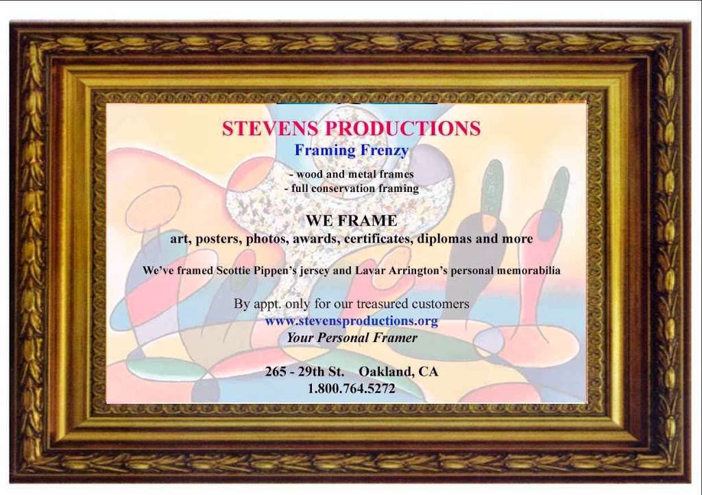Stevens Productions | 265 29th St, Oakland, CA 94611 | Phone: (510) 251-0717