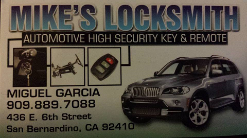 Mikes Locksmith | 436 6th St, San Bernardino, CA 92410, USA | Phone: (909) 889-7088