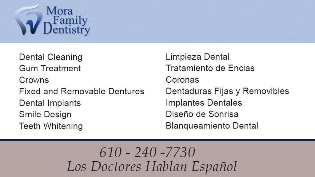 Mora Family Dentistry | 22 Mystic Ln, Malvern, PA 19355, USA | Phone: (610) 240-7730