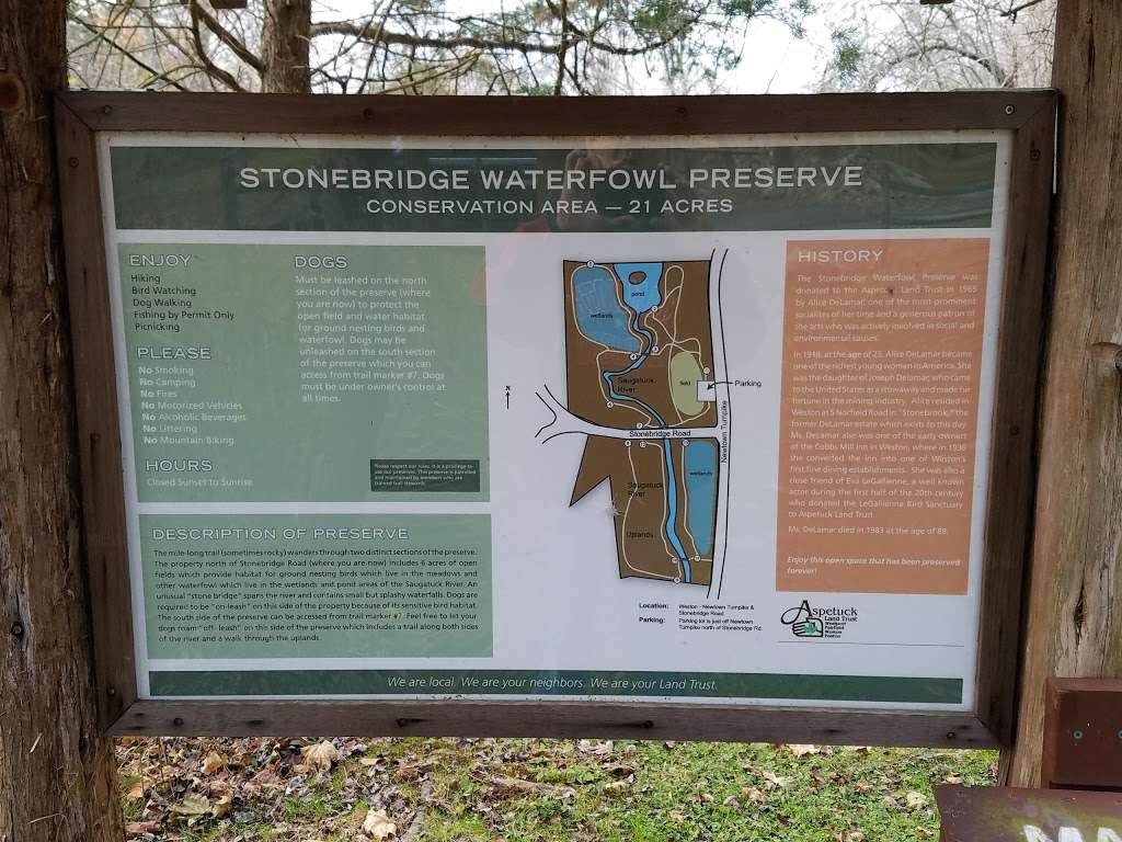 Stonebridge Waterfowl Preserve | 388-398 Newtown Turnpike, Wilton, CT 06897, USA