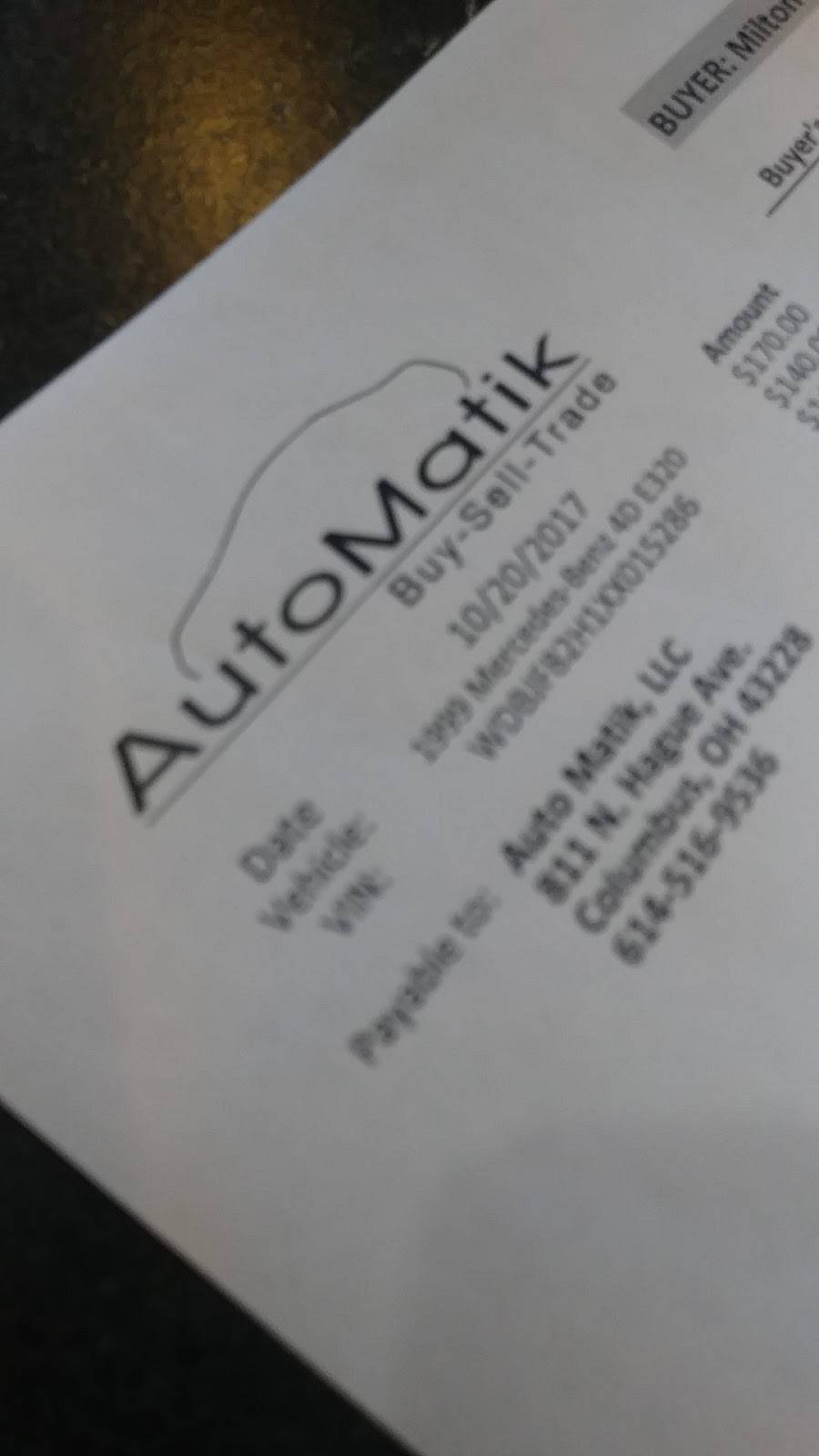 Auto Matik LLC | 811 N Hague Ave, Columbus, OH 43204, USA | Phone: (614) 272-6960