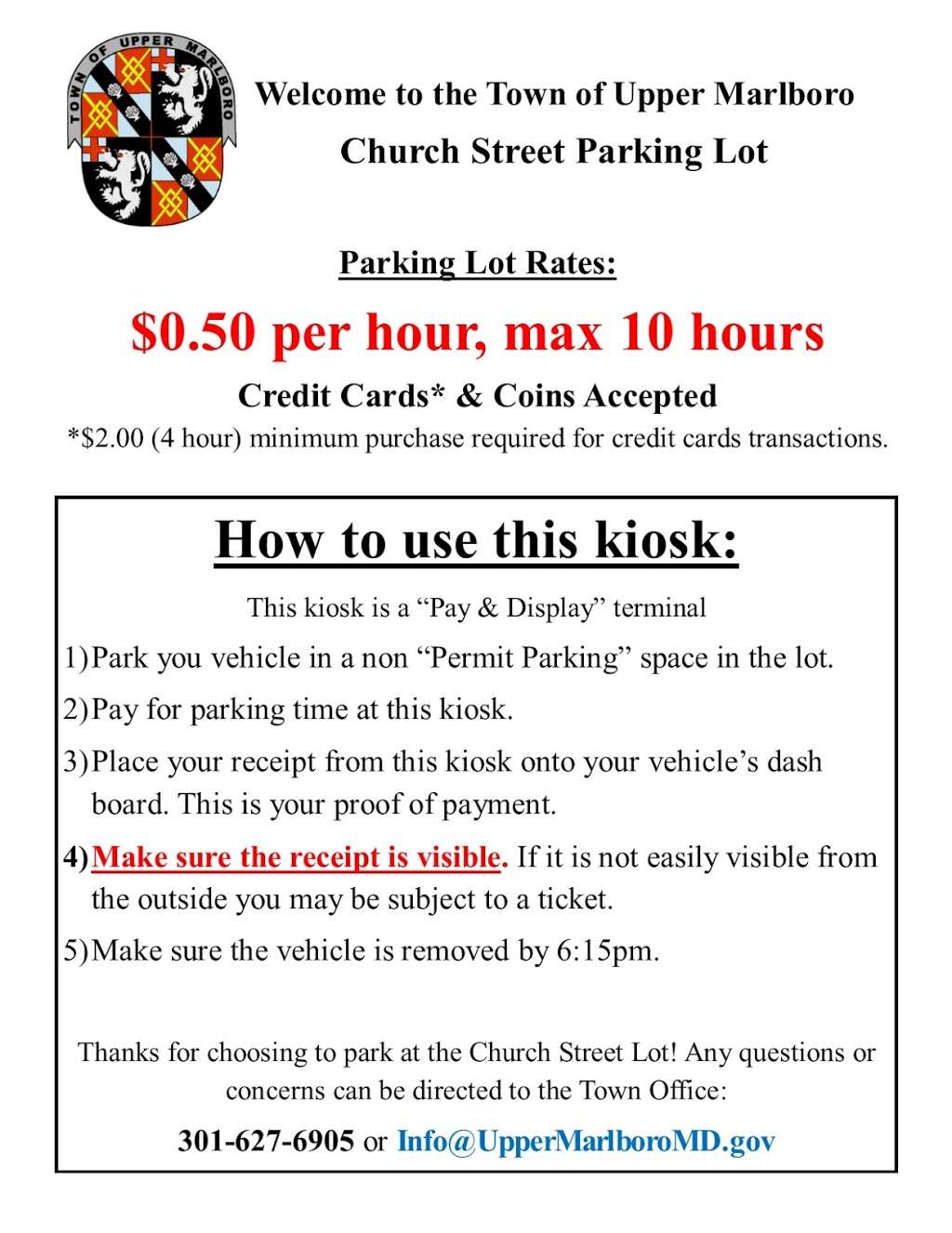 Church Street Parking Lot | 14525 Church St, Upper Marlboro, MD 20772 | Phone: (301) 627-6905
