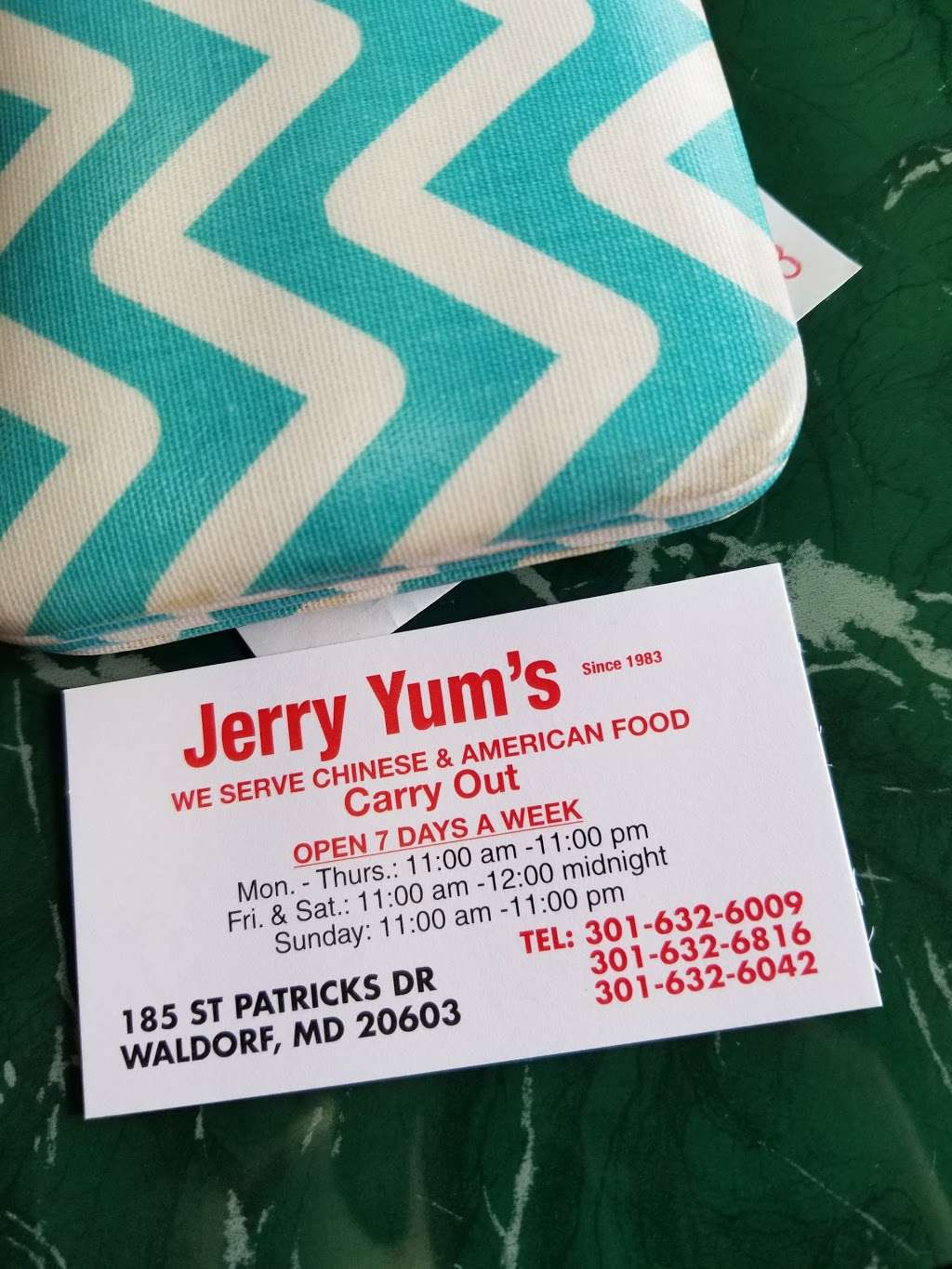 Jerry Yums | 183 St Patricks Dr, Waldorf, MD 20603, USA | Phone: (301) 632-6009