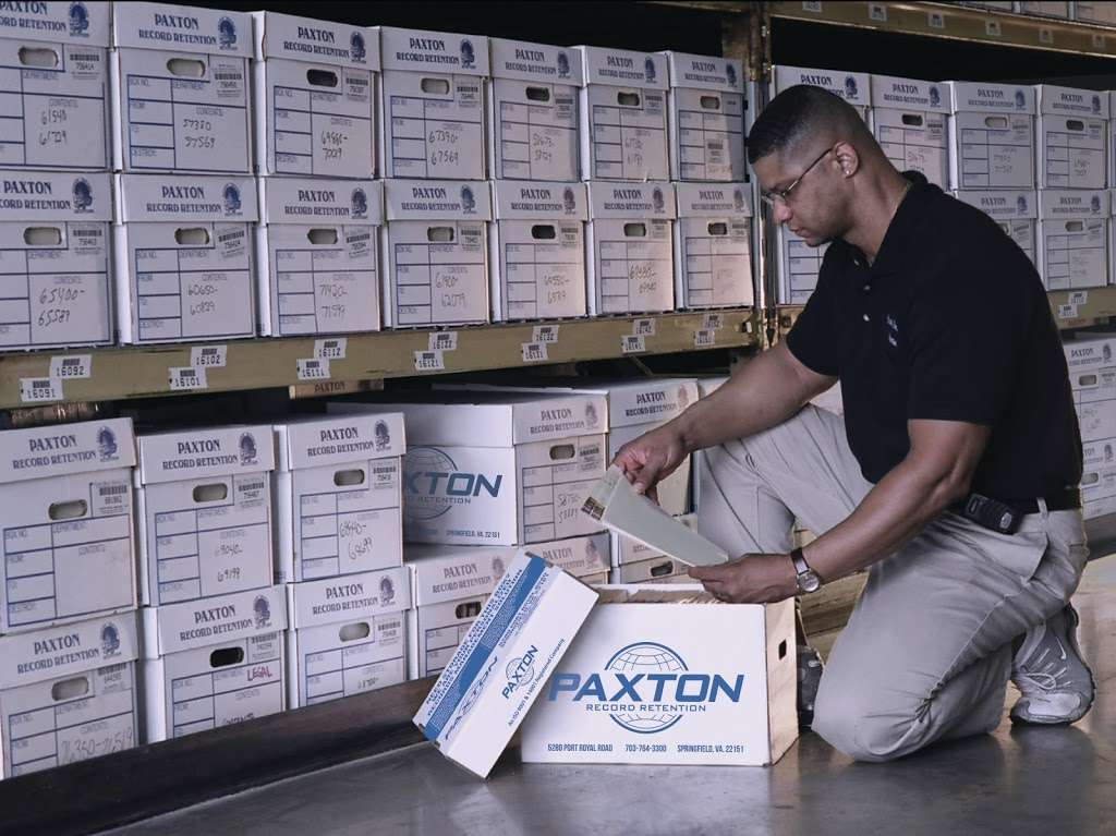 Paxton Record Retention, Inc. | 5280 Port Royal Rd, Springfield, VA 22151 | Phone: (703) 764-3300