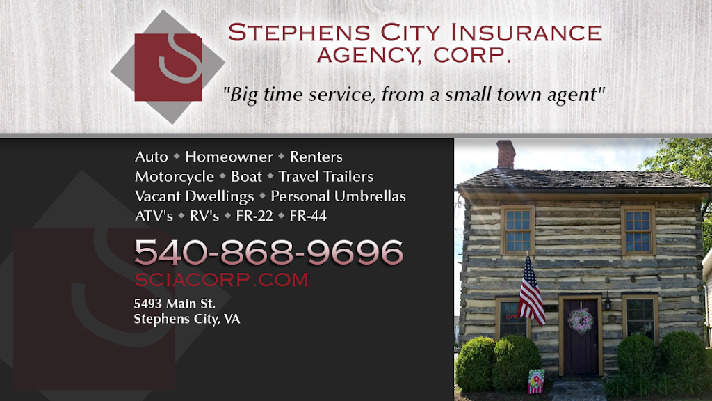 Stephens City Insurance Agency | 5493 Main St, Stephens City, VA 22655, USA | Phone: (540) 868-9696