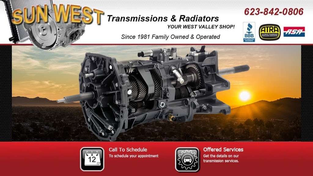 Sun West Transmissions | 6116 W Northern Ave, Glendale, AZ 85301 | Phone: (623) 842-0806