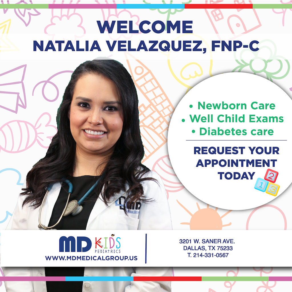 MD Kids Pediatrics | 3201 W Saner Ave, Dallas, TX 75233, USA | Phone: (214) 331-0567