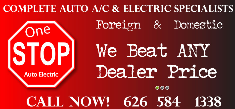 One Stop Auto Air Conditioning & Electrical Repair | 2335 E Foothill Blvd #1, Pasadena, CA 91107, USA | Phone: (626) 584-1338