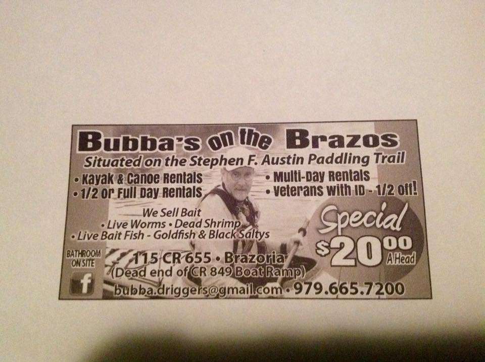 Bubbas on the Brazos | 115 County Rd 655, Brazoria, TX 77422, USA | Phone: (979) 665-7200