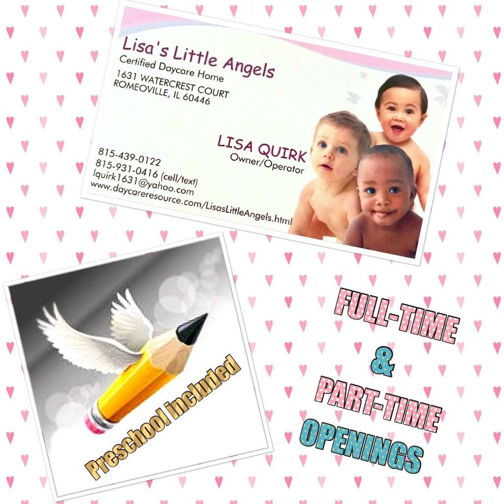 Lisas Little Angels Certified Home Daycare & Preschool | Weber and, Airport Rd, Romeoville, IL 60446, USA | Phone: (815) 439-0122