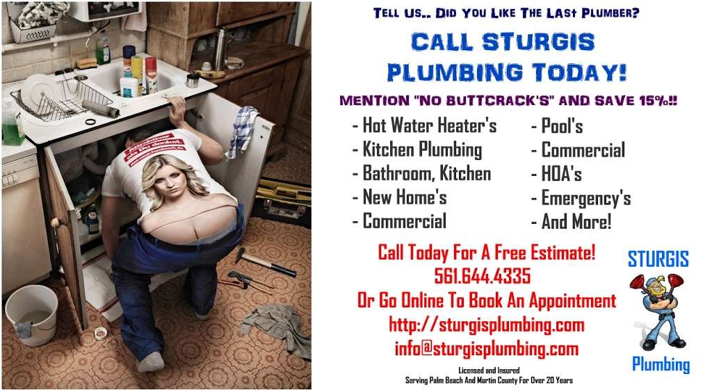 Sturgis Plumbing Of Jupiter-Tequesta-Juno Beach-Palm Beach Garde | 16766 123rd Terrace N, Jupiter, FL 33478, USA | Phone: (561) 644-4335