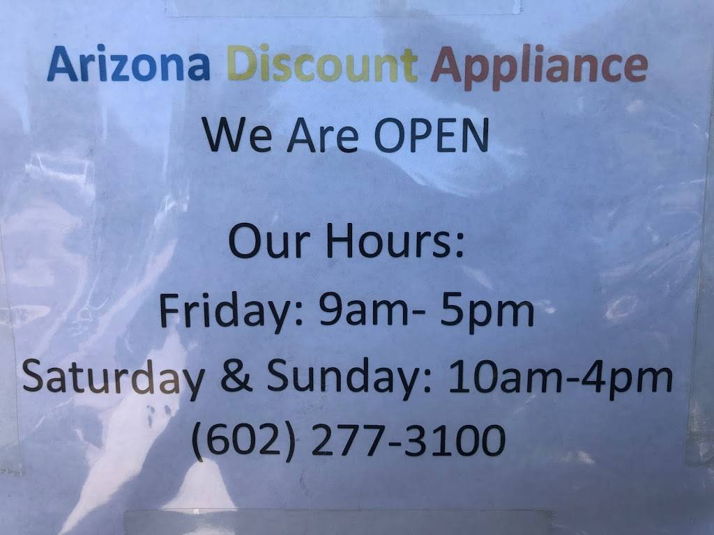 Arizona Discount Appliance | 3915 E La Salle St, Phoenix, AZ 85040, USA | Phone: (602) 277-3100