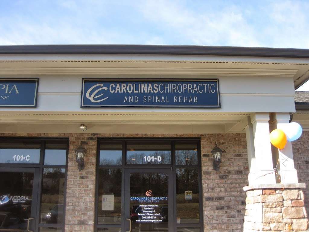 Carolinas Chiropractic and Spinal Rehab | 105 Waxhaw Professional Park Dr Suite A, Waxhaw, NC 28173, USA | Phone: (704) 243-1010