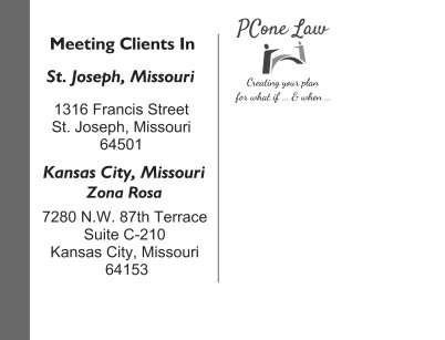 Pamela L Cone, Attorney at Law, PC. PCone Law Firm | 1316 Francis St, St Joseph, MO 64501, USA | Phone: (816) 279-6611