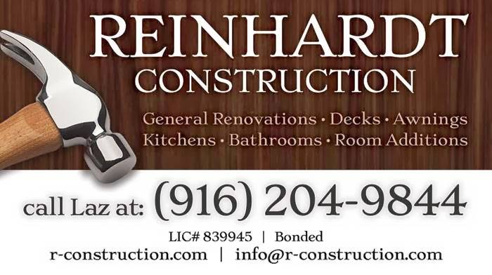 Reinhardt Construction | 2772 Clicker Ct, West Sacramento, CA 95691 | Phone: (916) 204-9844