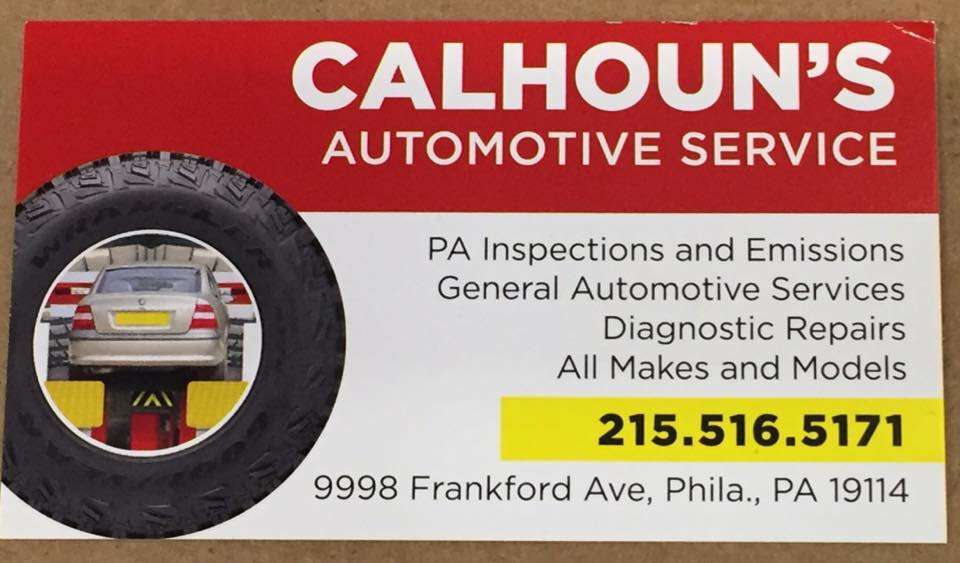 Calhouns Automotive Services, LLC | 9998 Frankford Ave, Philadelphia, PA 19114, USA | Phone: (215) 516-5171