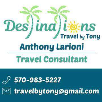 Destinations: Travel by Tony | 401 Bodnick St, Peckville, PA 18452, USA | Phone: (570) 983-5227