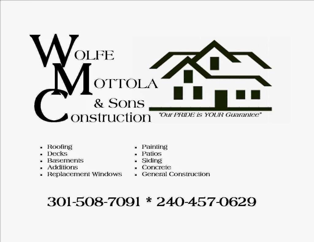 Wolfe Mottola & Sons Construction | 12434 Stottlemyer Rd, Myersville, MD 21773 | Phone: (301) 508-7091