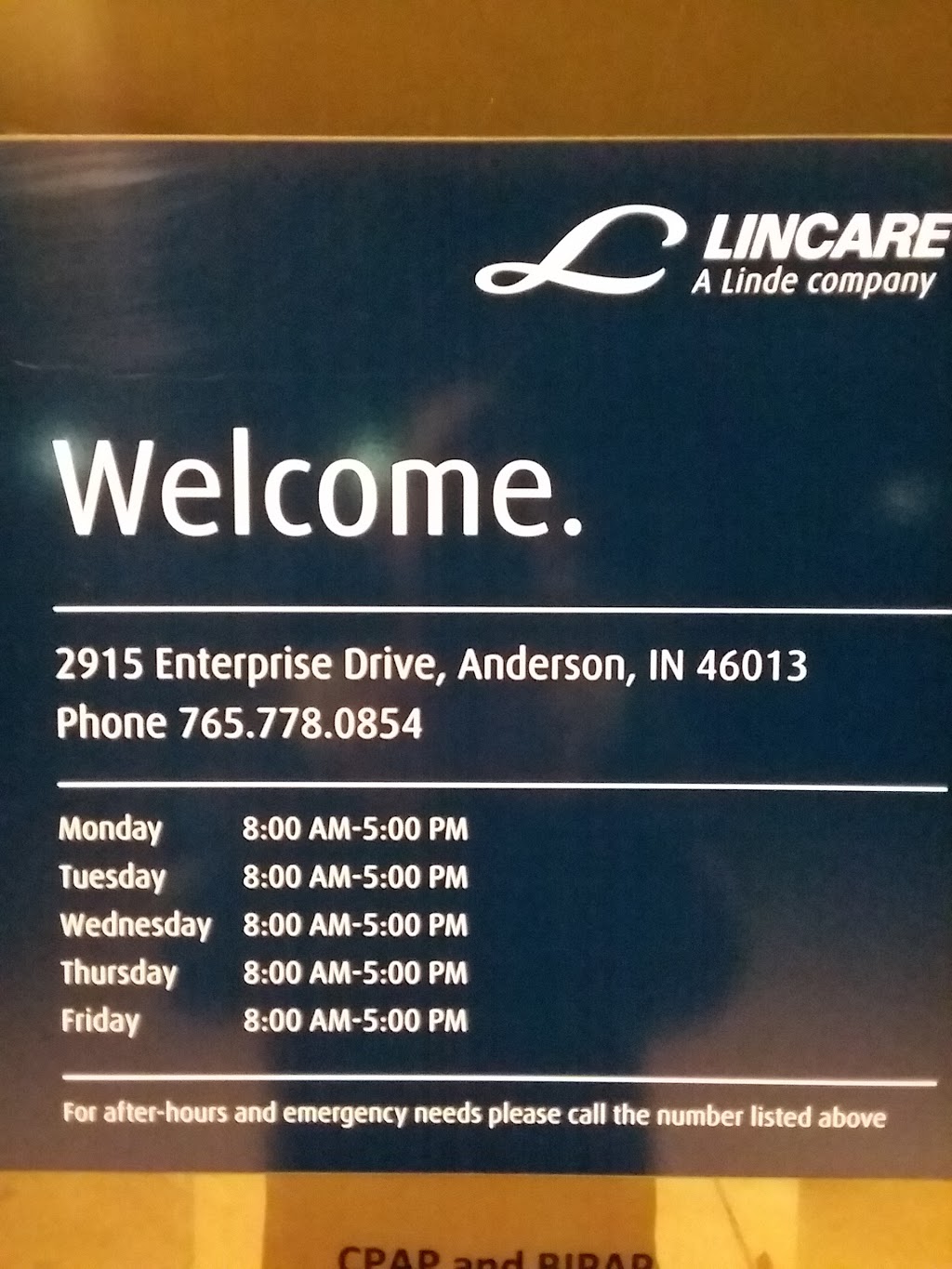 Lincare | 2915 Enterprise Dr, Anderson, IN 46013, USA | Phone: (765) 778-0854