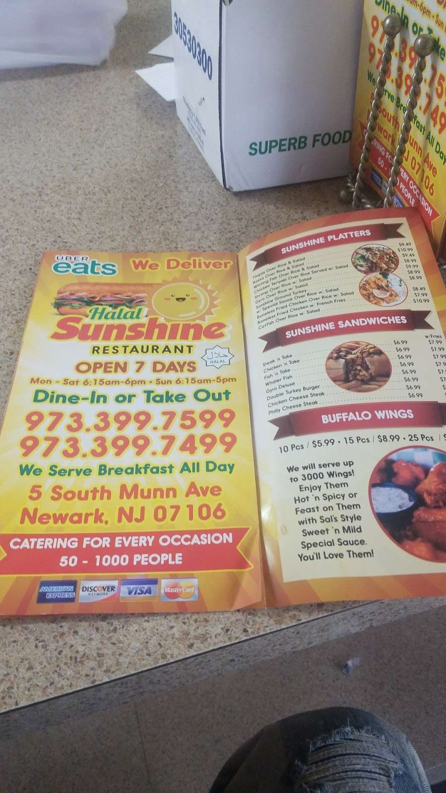 Sunshine Halal Restaurant | 5 S Munn Ave, Newark, NJ 07106, USA | Phone: (973) 399-7499