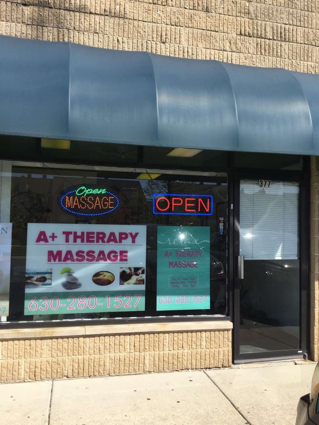 A + THERAPY Massage Spa | 377 S Prospect Ave, Bartlett, IL 60103, USA | Phone: (630) 280-1527