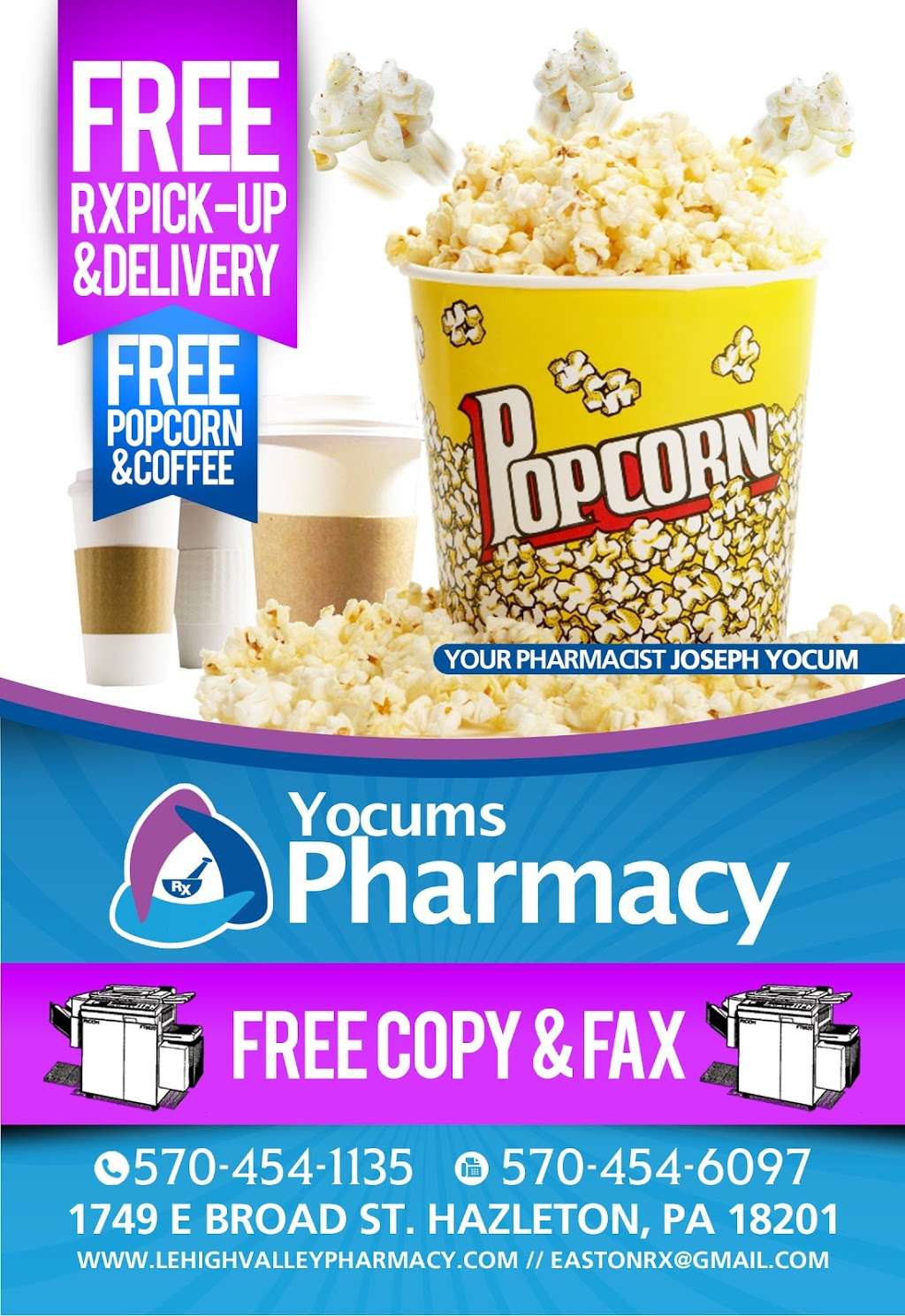 Yocums Pharmacy | 1749 E Broad St, Hazleton, PA 18201, USA | Phone: (570) 454-1135