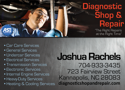 Diagnostic Shop | 723 Fairview St, Kannapolis, NC 28083, USA | Phone: (704) 933-3435