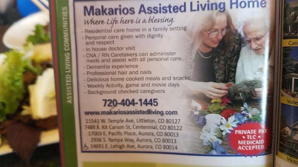 Makarios Assisted Living LLC | 11541 W Temple Ave, Littleton, CO 80127 | Phone: (303) 933-4807