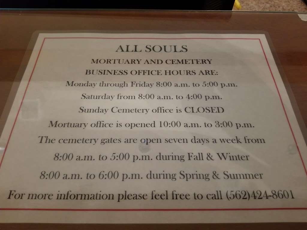 All Souls Mortuary | 4400 Cherry Ave, Long Beach, CA 90807, USA | Phone: (562) 424-8601