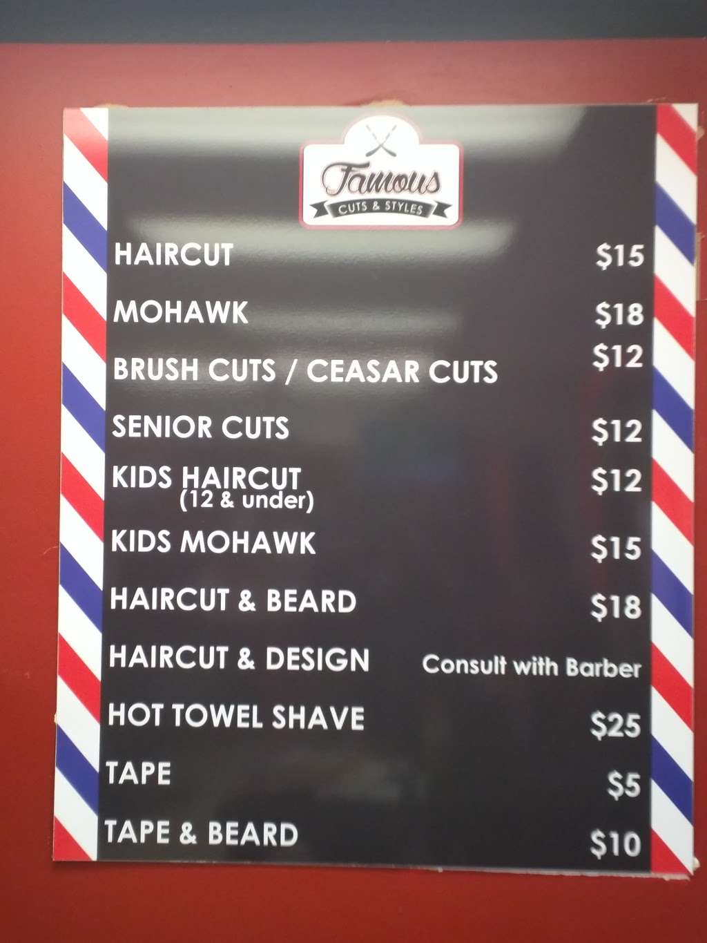 Famous Cuts & Styles | 600 Prospect Rd, Fort Lauderdale, FL 33317, USA | Phone: (954) 516-8561