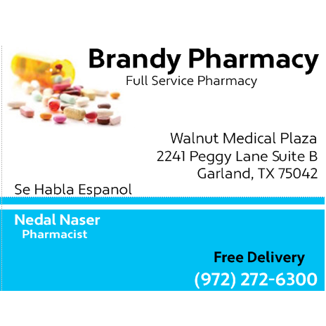 Brandy Pharmacy | 2241 Peggy Ln b, Garland, TX 75042, USA | Phone: (972) 272-6300