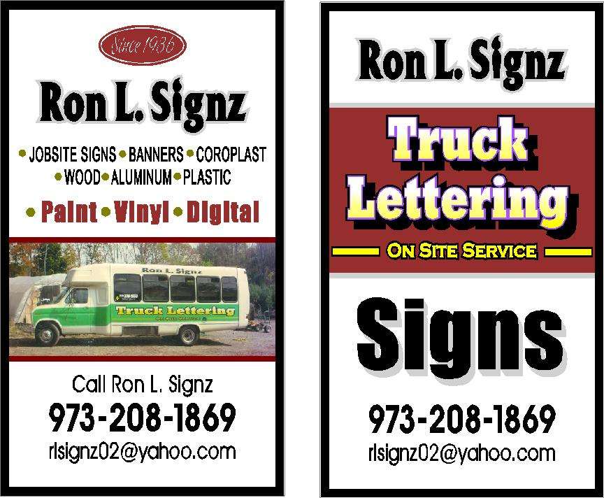 Ron L Signz, LLC | 5544 Berkshire Valley Rd, Oak Ridge, NJ 07438, USA | Phone: (973) 208-1869
