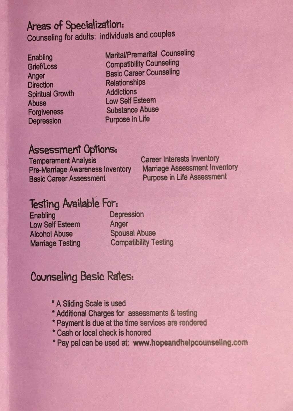 Hope & Help Counseling | 318 W Chippewa St, Dwight, IL 60420, USA | Phone: (815) 584-9312