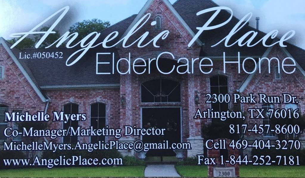 Angelic Place ElderCare Home | 2300 Park Run Dr, Arlington, TX 76016, USA | Phone: (817) 690-5732