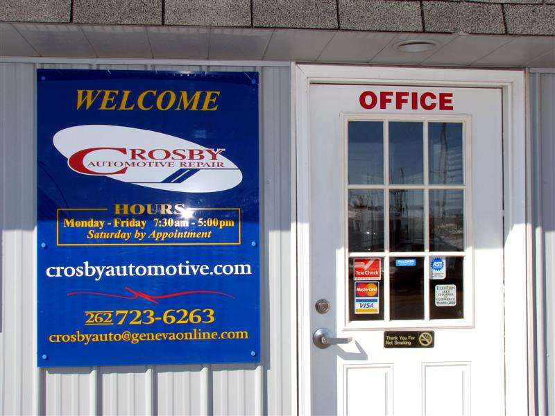 Crosby Automotive Repair | 9589, 91 Deere Rd, Elkhorn, WI 53121, USA | Phone: (262) 723-6263