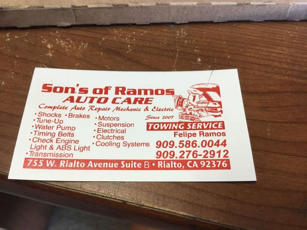 Sons of Ramos Auto Care | 755 W Rialto Ave suite B, Rialto, CA 92376, USA | Phone: (909) 586-0044