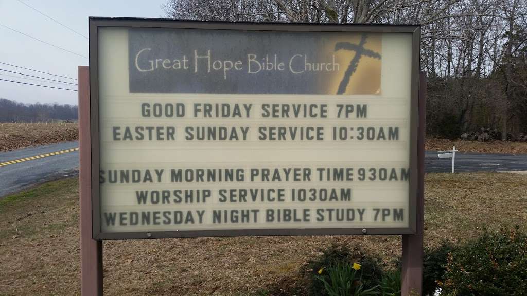 Great Hope Bible Church | 1128 Chrome Hill Rd, Jarrettsville, MD 21084, USA | Phone: (410) 692-9225