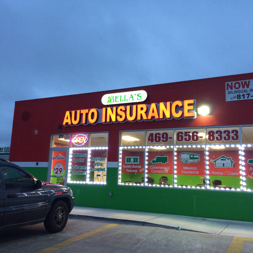 Bellas Auto Insurance | 638 E Camp Wisdom Rd, Duncanville, TX 75116, USA | Phone: (469) 656-8333