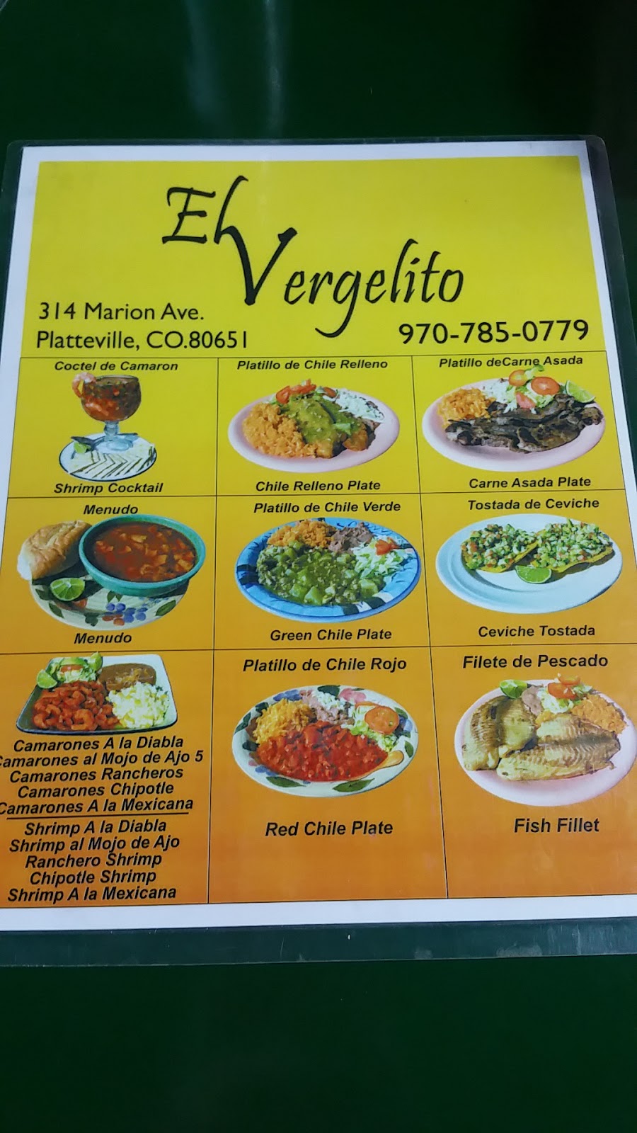 El Vergelito | 314 Marion Ave, Platteville, CO 80651, USA | Phone: (970) 785-0779