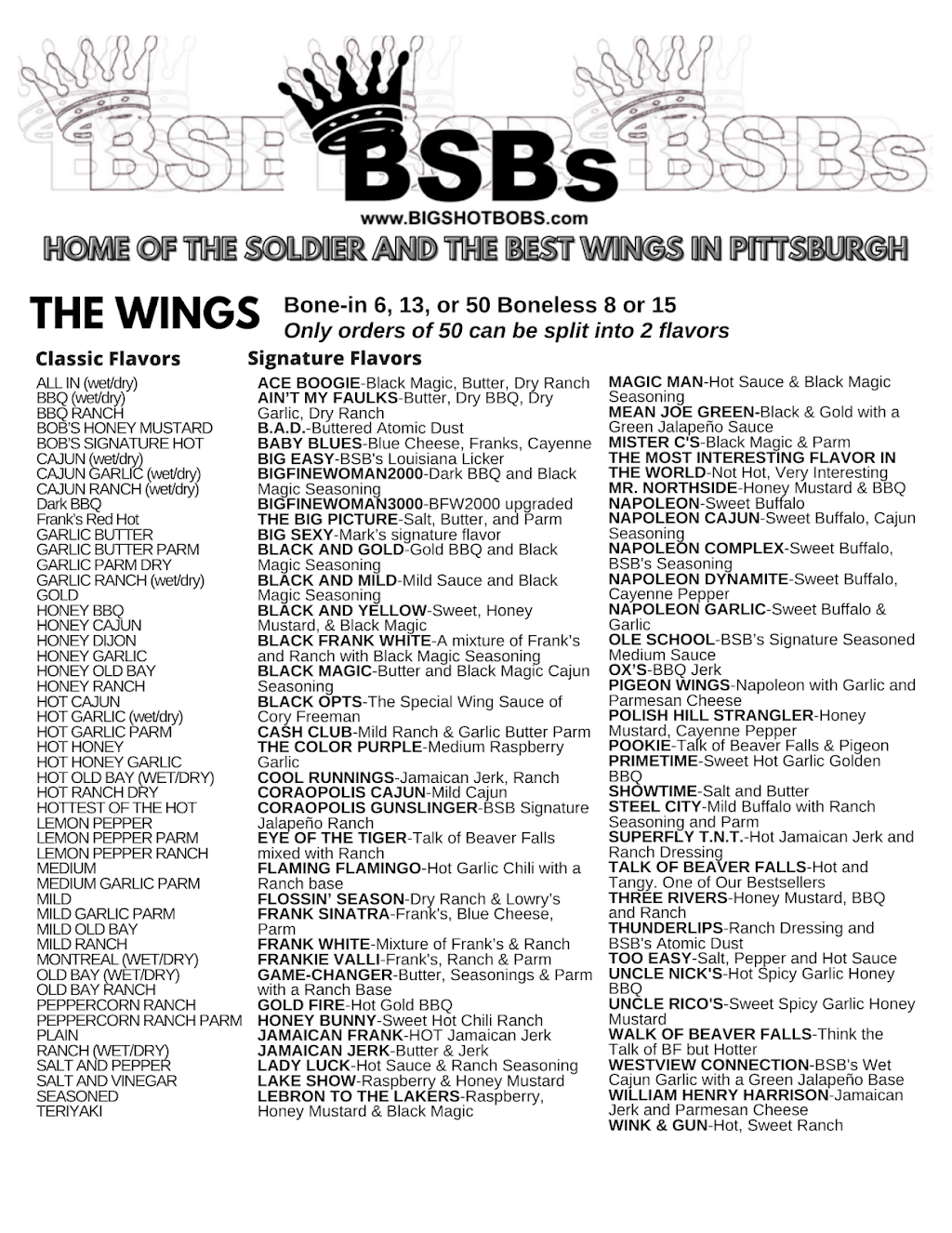 Big Shot Bobs House of Wings - Sarver | 123 Mulone Dr, Sarver, PA 16055, USA | Phone: (724) 540-1210