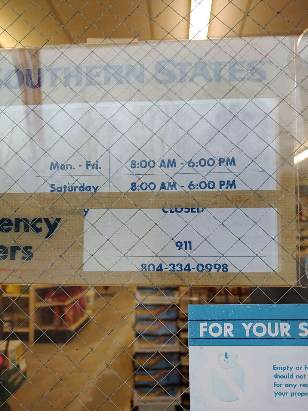 Southern States - King William | 485 Sharon Rd, King William, VA 23086, USA | Phone: (804) 769-3100