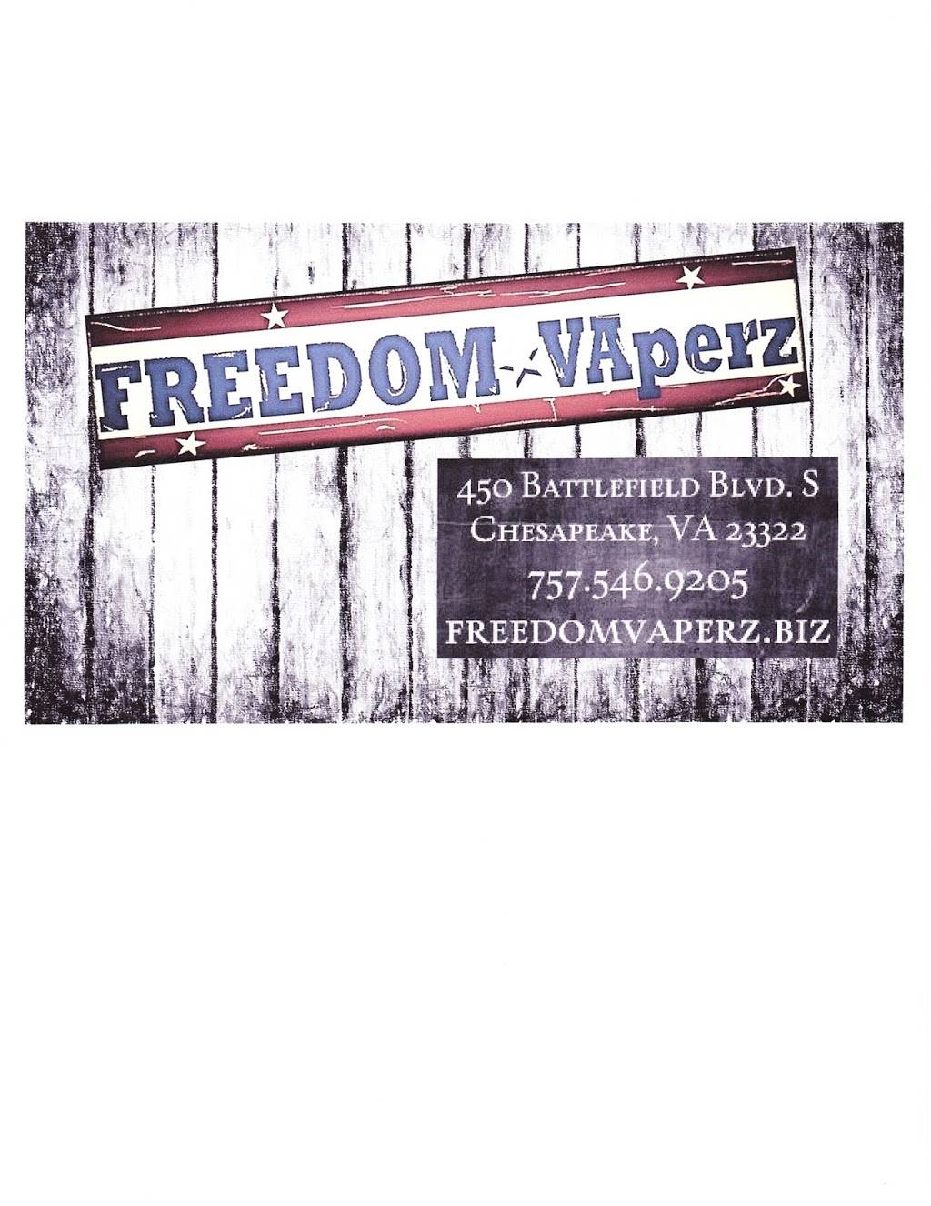 Freedom VAperz | 450 S Battlefield Blvd, Chesapeake, VA 23322, USA | Phone: (757) 546-9205