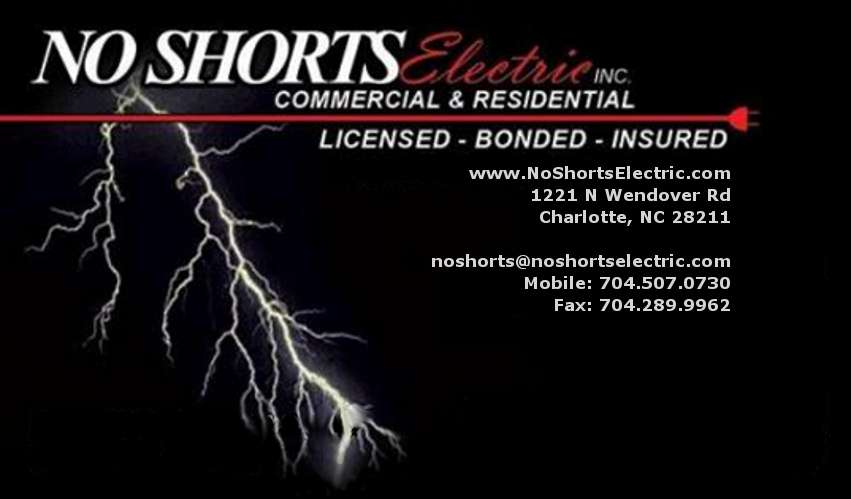 No Shorts Electric Inc | 3300 Kellystone Dr, Monroe, NC 28110, USA | Phone: (704) 507-0730