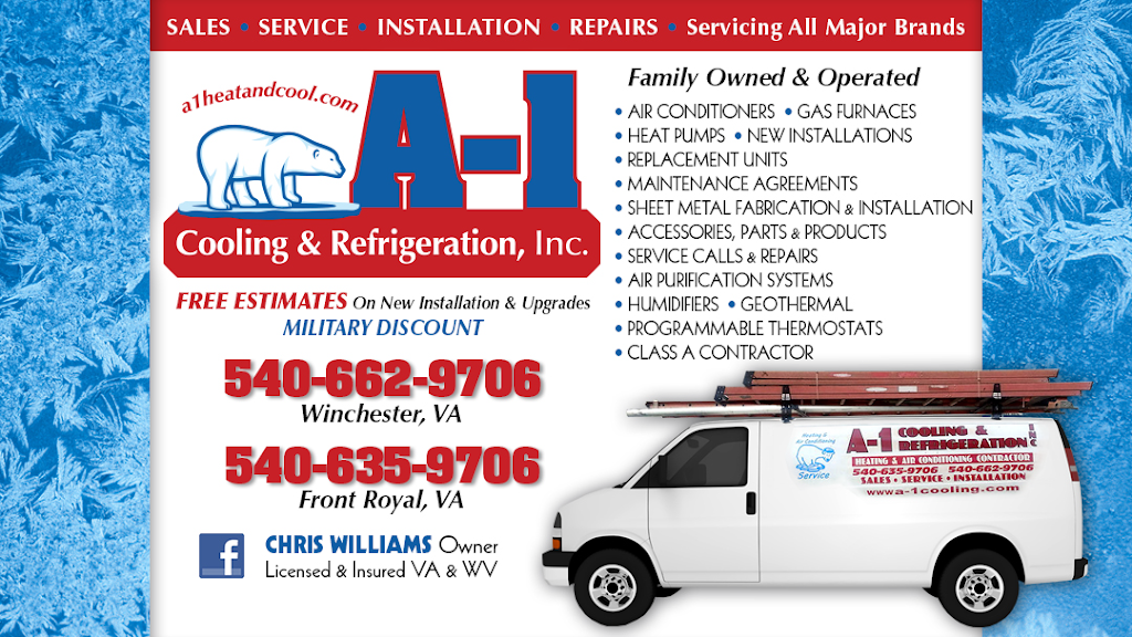 A-1 Cooling & Refrigeration, Inc. | 130 Windy Hill Ln #7, Winchester, VA 22602, USA | Phone: (540) 662-9706