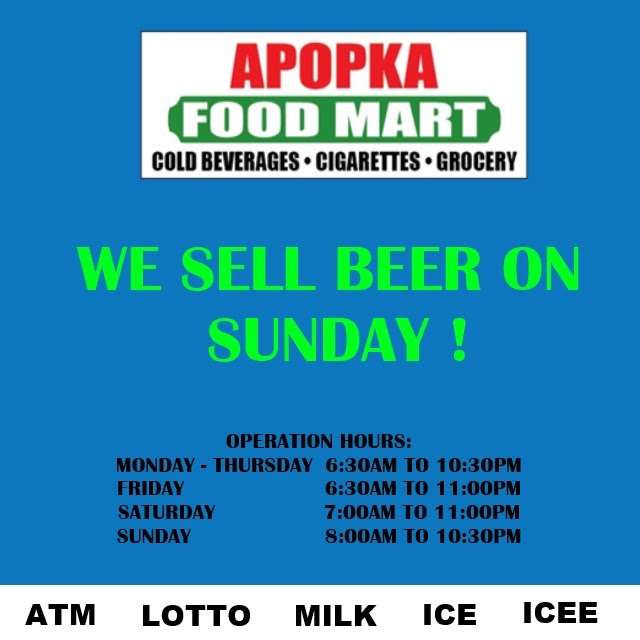 Apopka Food Mart | 4572, 347 N Thompson Rd, Apopka, FL 32703 | Phone: (407) 884-0132